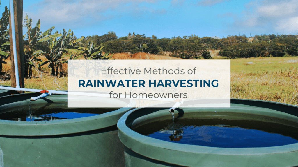 Rainwater harvesting methods