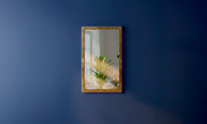 Vintage Brass Frame Mirror