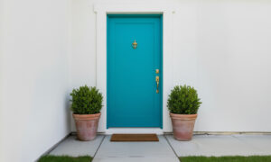 Bold-Colored Main Door